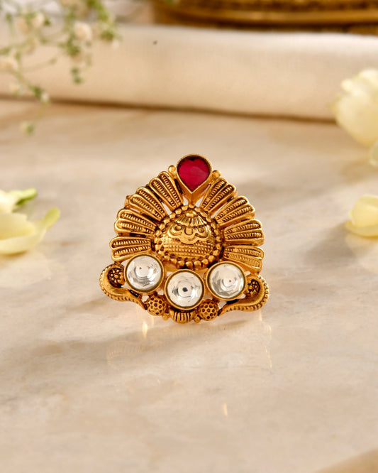 Antique Kundan Statement Ring