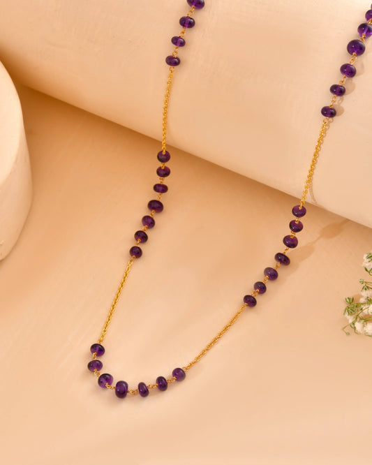 Purple Bloom Beads Mala