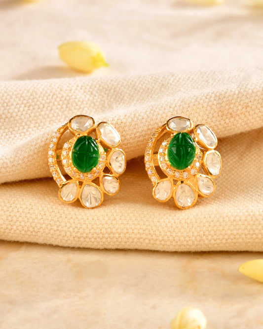 Studded Green Earring