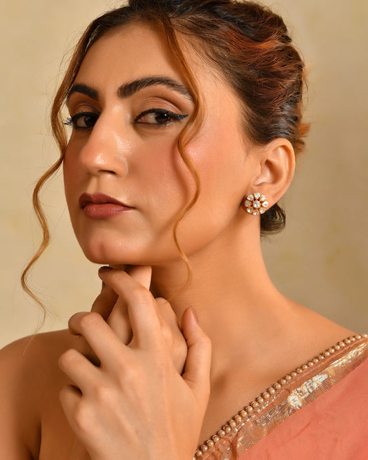 Round Polki Earrings